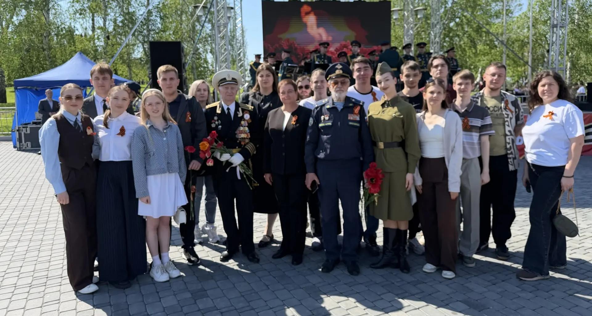 Политеховцы - участники памятного мероприятия, посвященного 81-й годовщине Победы в Великой Отечественной войне