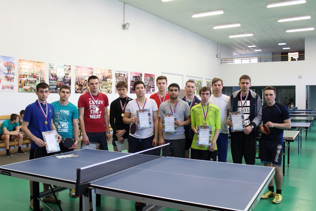 Завершилась Спартакиада по настольному теннису среди мужчин