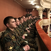Студенты военной кафедры приняли участие в торжественном мероприятии
