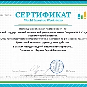 Студенты СЭИ учились грамотно инвестировать на вебинаре