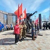 Политеховцы приняли участие в церемонии занесения имен погибших воинов на мемориал в Парке Победы