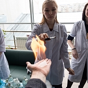 Химические эксперименты на чемпионате «Что? Где? Когда?» среди школьников