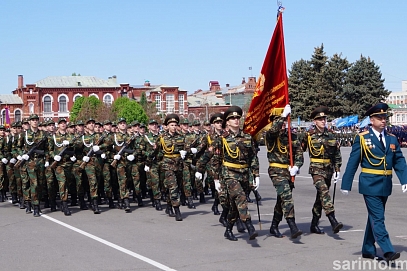 День Победы: студенты СГТУ  - участники военного парада и акции «Бессмертный полк»  