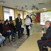 Студенты Петровского филиала СГТУ встретились с основателем Музея боевой славы ветеранов локальных войн