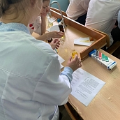 Представители УРБАС помогают школьникам «менделеевского класса» выполнять научные проекты