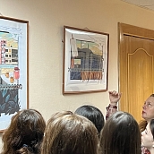 Ученики «Гагаринского класса» посетили художественную выставку и мастер-класс в ИнПИТ