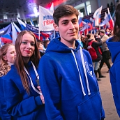 Сергей Наумов и политеховцы выступили на митинге и поддержали действия Президента России