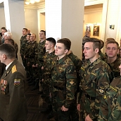 Студенты военной кафедры приняли участие в торжественном мероприятии