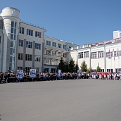 В СГТУ состоялся торжественный митинг ко Дню Победы