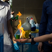 Химические эксперименты на чемпионате «Что? Где? Когда?» среди школьников