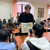 Слушатели курсов русского языка СГТУ посетили православную духовную семинарию