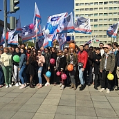Студенты ДАС на первомайской демонстрации