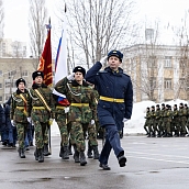 В преддверии Дня защитника Отечества в СГТУ прошло торжественное построение