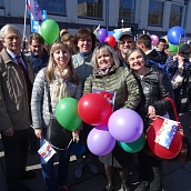 Политеховцы приняли участие в первомайской демонстрации
