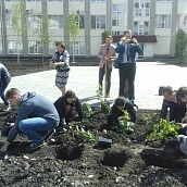 Преподаватели и студенты ЭКЛ приняли участие в высадке роз