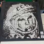 Студенты СГТУ создали портрет Юрия Гагарина в мозаике