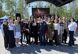 Политеховцы - участники памятного мероприятия, посвященного 81-й годовщине Победы в Великой Отечественной войне