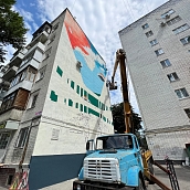 Студент Политеха создает новый городской мурал